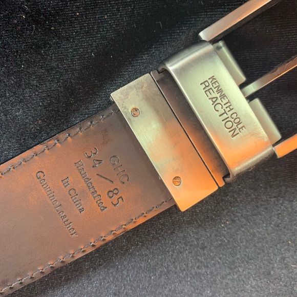Mens Kenneth Cole reaction leather reversible belt - Picture 3 of 8